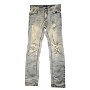 Empyre Skeletor Simon Distressed Skinny Jeans - Men's Size 30x31